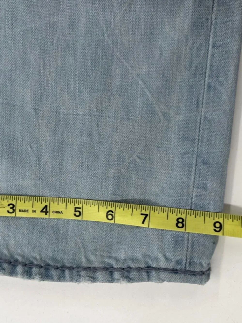 True Religion Jeans Mens 38x34 Ricky W Flap Relaxed Distressed Light Blue Holes